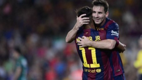 Messi, Neymar y Suárez, claves en goleada del Barça ante León