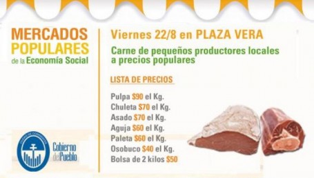 Mercados populares: mañana carne a precios populares en plaza Vera