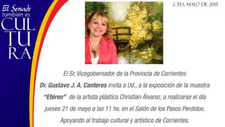 La artista Christian Álvarez inaugura muestra plástica en la Legislatura