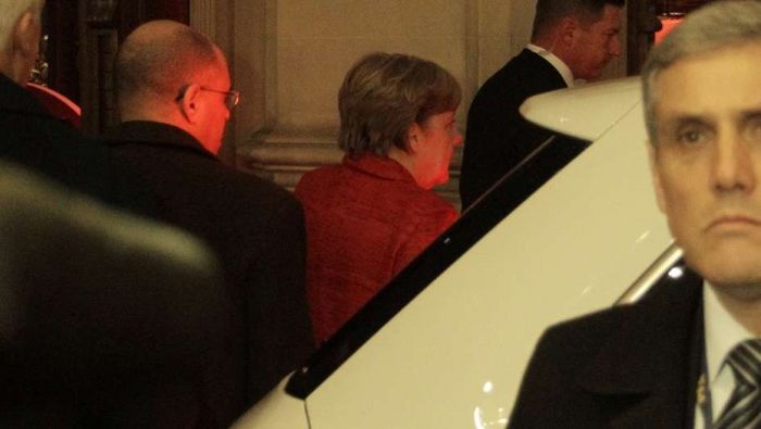 Angela Merkel llegó a la Argentina