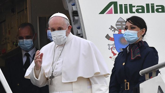 El papa Francisco llegó a Irak 